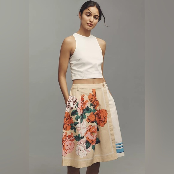 NWT! Anthropologie Maeve Tea Towel Wrap Bermuda Shorts - Size 2⏰ - Picture 2 of 4